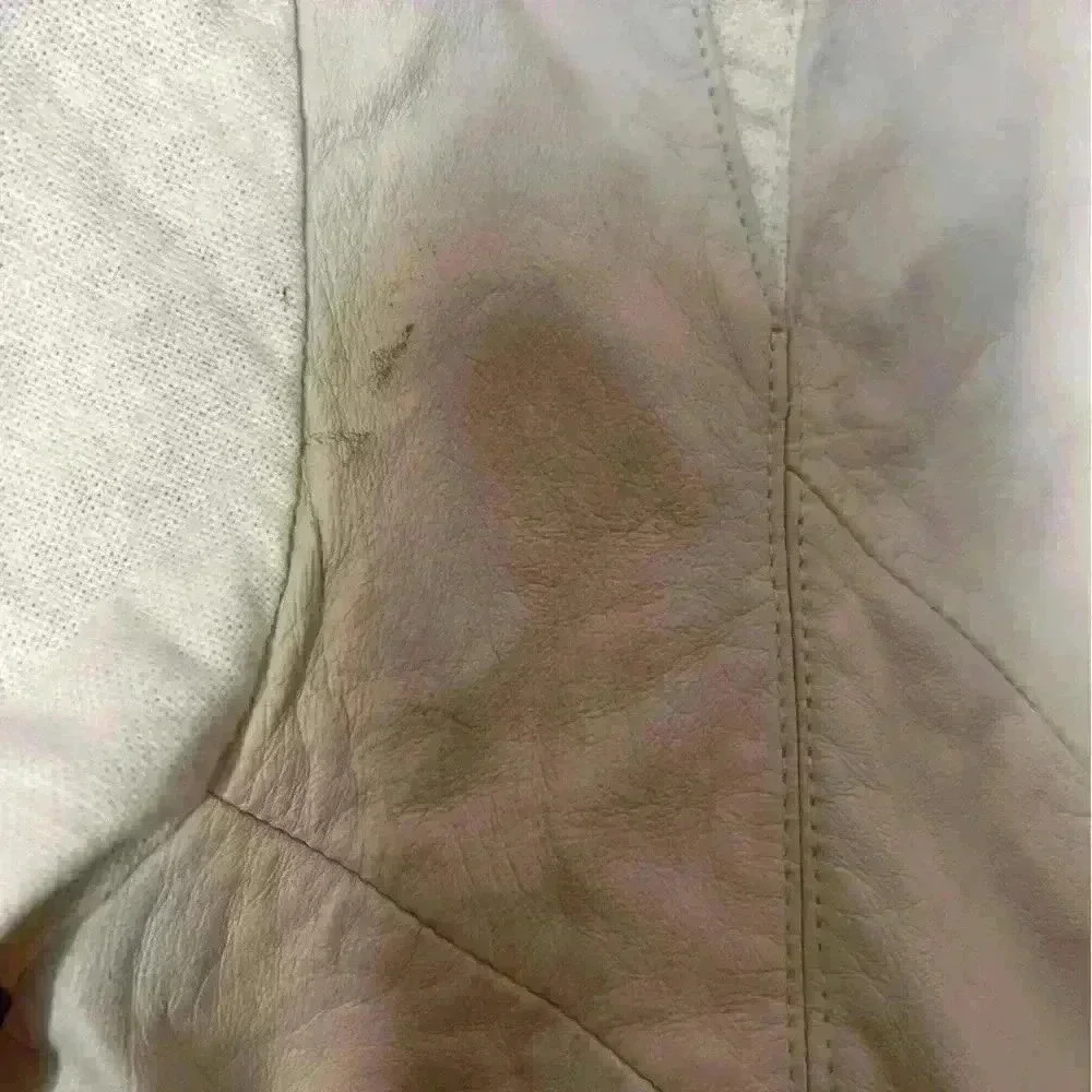 VEDA linen cream leather medium Woman Leather Jacket coat medium retails $998